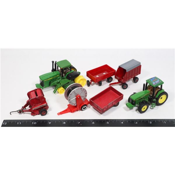 LOT OF FARMING TOYS INCLUDING JOHN DEER,
