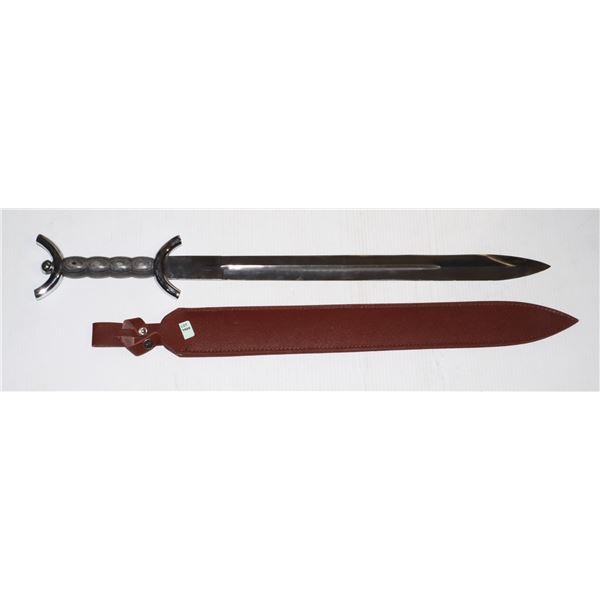LARGE SWORD IN SHEATH, BLADE LENGTH 23"