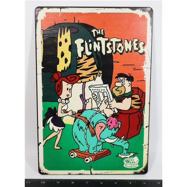 12" X 8" ART METAL SIGN, FLINTSTONES