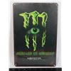 Image 1 : 12" X 8" ART METAL SIGN, MONSTER ENERGY