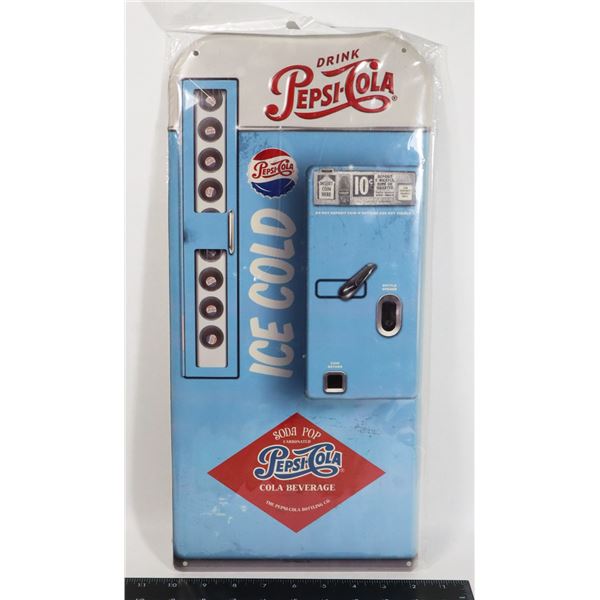 18" X 8.5" ART METAL SIGN, DRINK PEPSI COLA