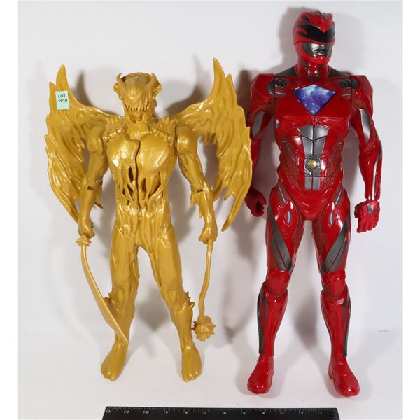 TWO LARGE (18-20") POWER RANGERS ACTION FIGURES