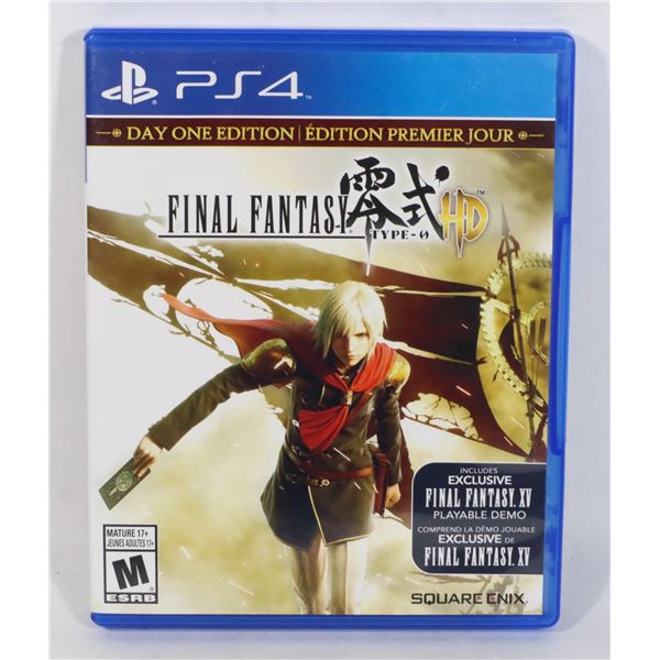PLAYSTATION 4 PS4 FINAL FANTASY TYPE-0 HD DAY ONE