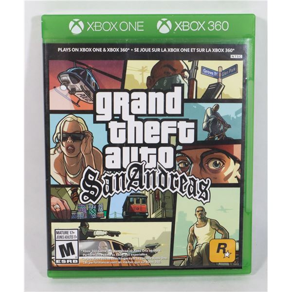 XBOX ONE/ 360 GRAND THEFT AUTO SAN ANDREAS