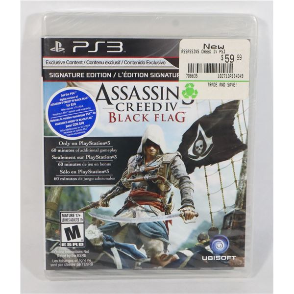 NEW FACTORY SEALED PLAYSTATION 3 PS3 ASSASSIN'S