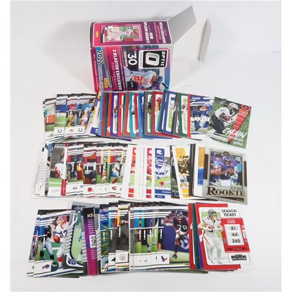 BOX OF ASSORTED NFL FOOTBALL CARDS INCLUDING