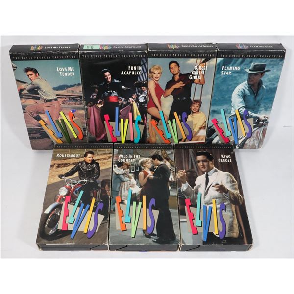 LOT OF 7 FOX VIDEO ELVIS VHS TAPES. FUN IN