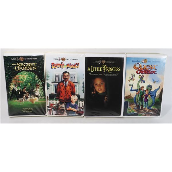 LOT OF 4 WARNER BROTHER VHS TAPES DENNIS THE