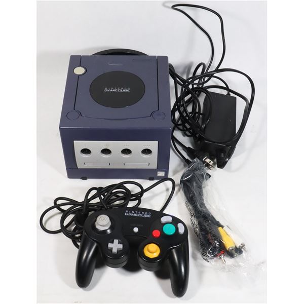 PURPLE NINTENDO GAMECUBE CONSOLE WITH