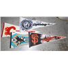 Image 1 : FOUR LARGE PENNANTS, ALL HOCKEY AND BASEBALL