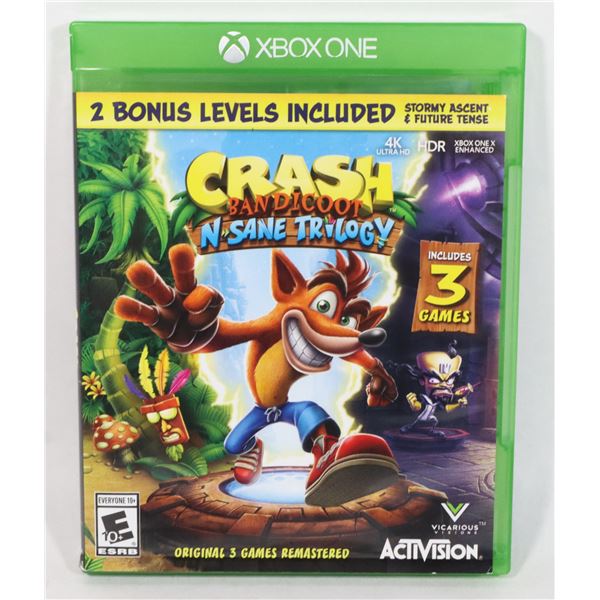 XBOX ONE CRASH BANDICOOT N'SANE TRILOGY VIDEO