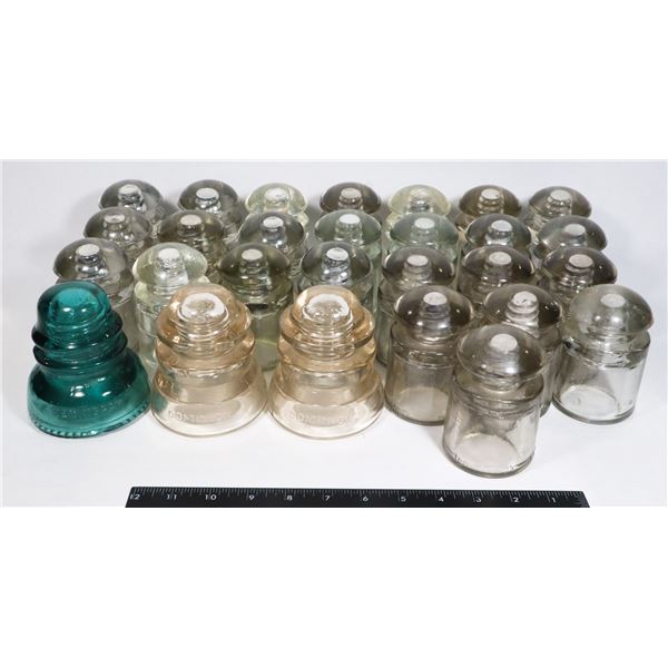 LARGE LOT OF ANTIQUE INSULATORS