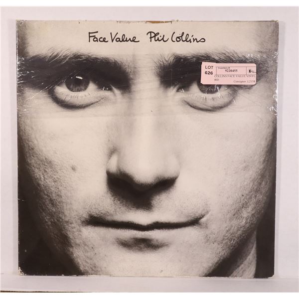 PHIL COLLINS FACE VALUE VINYL RECORD