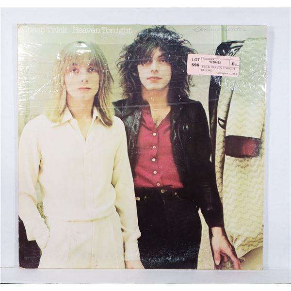 CHEAP TRICK HEAVEN TONIGHT VINYL RECORD