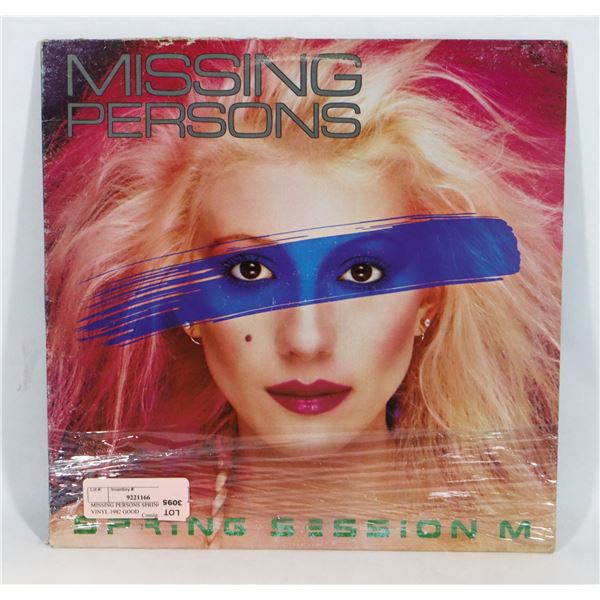 MISSING PERSONS SPRING SESSION VINYL 1982 GOOD