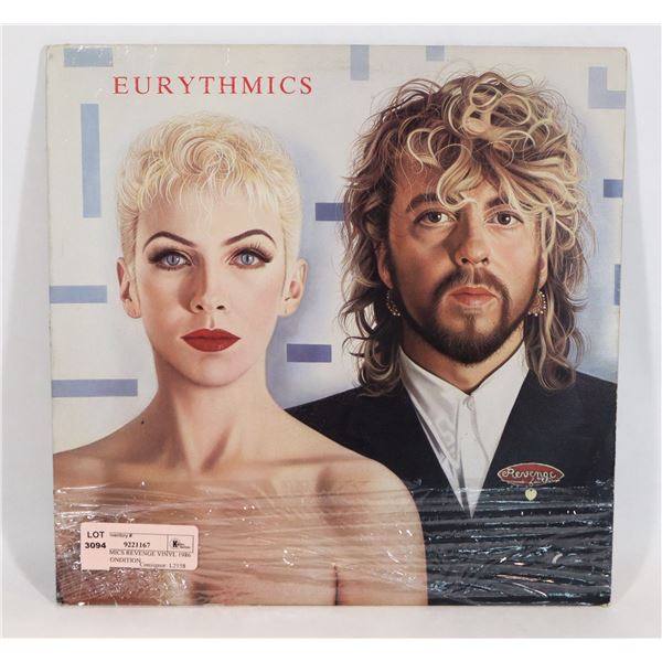 EURYTHMICS REVENGE VINYL 1986 GREAT CONDITION
