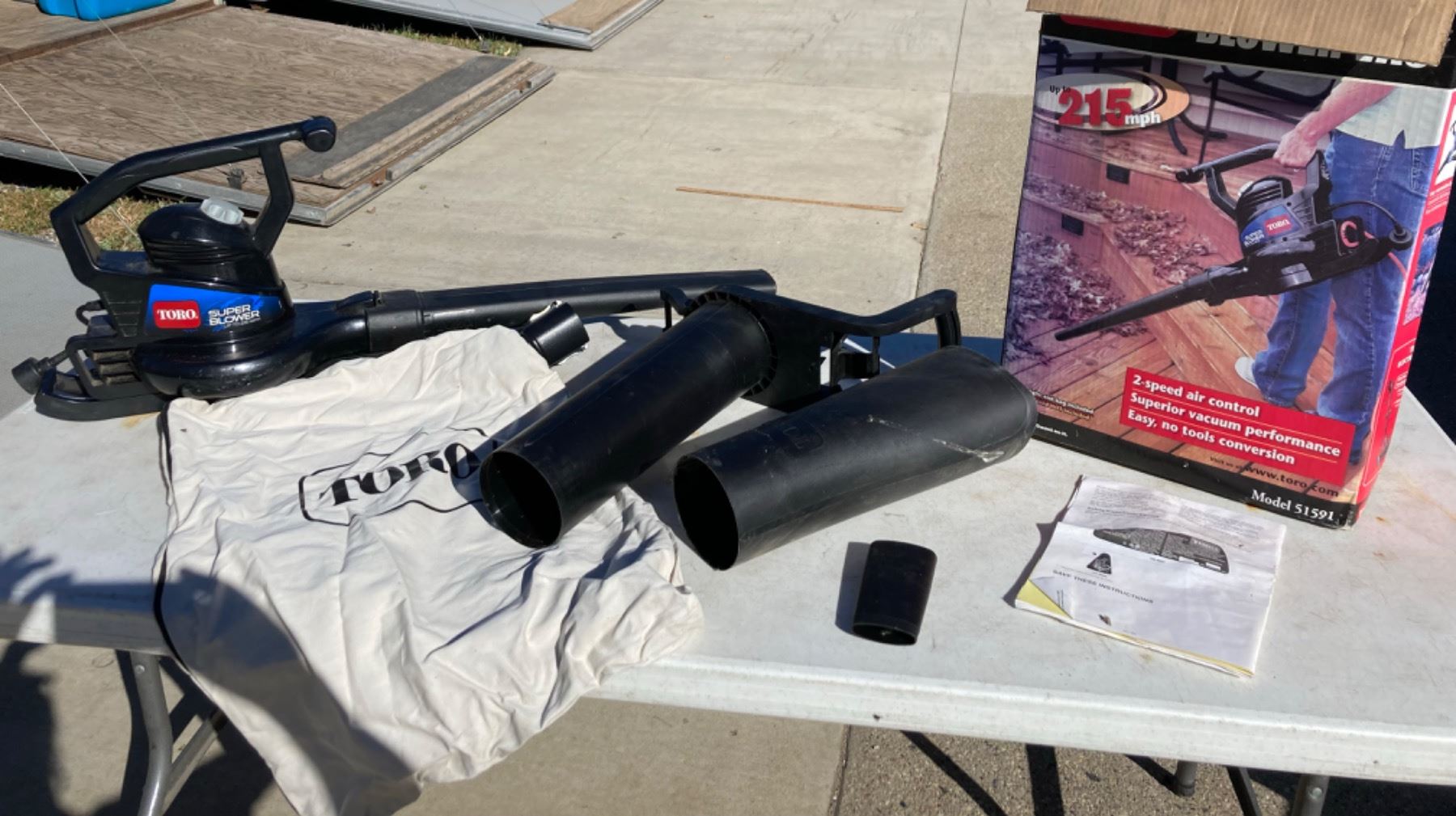 TORO ELECTRIC SUPER BLOWER VAC - WORKS