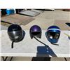 Image 1 : VINTAGE HELMETS, LOT OF THREE