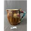 Image 1 : Vintage Winton? Hillbilly Handle Barrel Shaped Pitcher. As Found. Approx. 7.5" H
