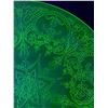 Image 2 : Vintage Uranium Glass Plate w/ Raised Design. Approx. 11" Diam