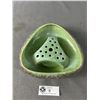 Image 1 : Vintage 3 Sided Flower Bowl w/ Frog. Marked Canada 7135A. Approx. 6.5" Across