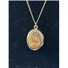 Image 2 : Vintage Gold Filled Hinged Picture Locket Pendant w/ Chain Necklace