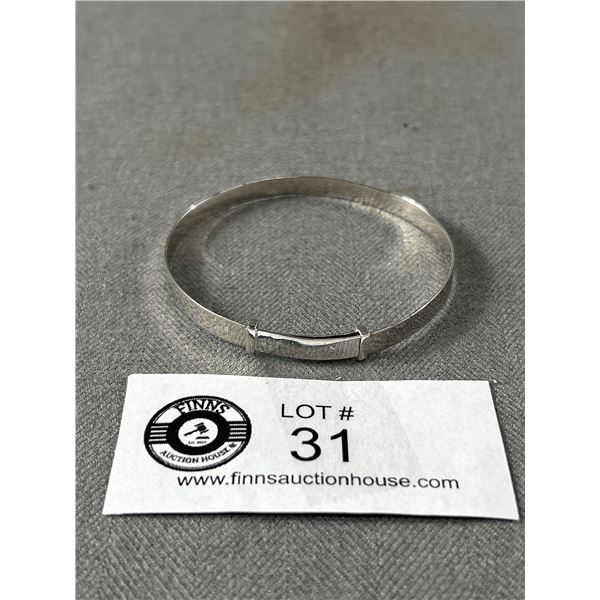 Lovely Vintage 925 Sterling Silver Bangle, Adjustable
