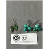 Image 1 : 2 Pairs Vintage Sterling Silver, Genuine Turquois Earrings