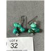 Image 2 : 2 Pairs Vintage Sterling Silver, Genuine Turquois Earrings