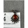 Image 2 : Gorgeous 925 Sterling Silver Vintage Genuine Amber Pendant