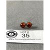 Image 1 : Vintage 925 Sterling Silver Genuine Amber Earrings