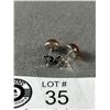 Image 2 : Vintage 925 Sterling Silver Genuine Amber Earrings
