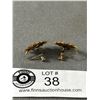 Image 2 : Gold Over Sterling Vintage Flower Earrings