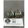 Image 1 : 925 Sterling Silver, Vintage, Large Abalone Earrings