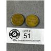 Image 1 : 2 Vintage Musqueam Golf Tokens