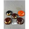 Image 2 : 5 Quality Hand Decorated Japanese Lacquer Food Bowls 1940's