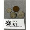 Image 1 : 4 Vintage Early 1900's British Coins, Silver & Copper