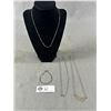 Image 1 : 4 Unmarked Silver Look Chains & Bracelets