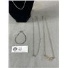 Image 2 : 4 Unmarked Silver Look Chains & Bracelets
