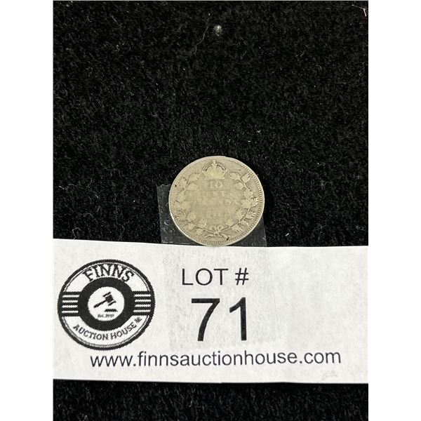 1917 Silver Canadian Dime