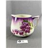 Image 1 : Pretty 6" H Grape Floral Pitcher Marked Dresden China