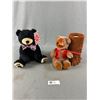 Image 3 : Canvas Tote Bag w/ New Share A Bear & Vintage Bear w/ Stump