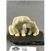 Image 2 : 3 Canadian Pearlite Polar Bear Sculptures. 2" - 3.25" H