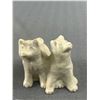 Image 3 : 2 Canadian Wolf Originals Huskies Sculptures & Pearlite Marblecraft Huskies. Approx 2.5" H - 3" H