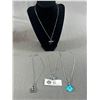 Image 1 : 4 Dragonfly Pendant Necklaces, One 16" Necklace Clasp Marked 925 India. 16" - 19"