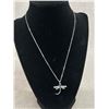 Image 2 : 4 Dragonfly Pendant Necklaces, One 16" Necklace Clasp Marked 925 India. 16" - 19"