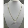 Image 2 : 4 Gold Tone Necklaces, 3 w/ 24Kt Dipped Leaves & 1 w/ Pearl Pendant