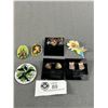 Image 1 : 3 Pairs Of Cloisonne Earrings, Humming Bird Brooch, Vintage Floral Pendants & More