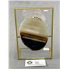 Image 1 : 4" Natural Agate Slice Art. Retails $800.00