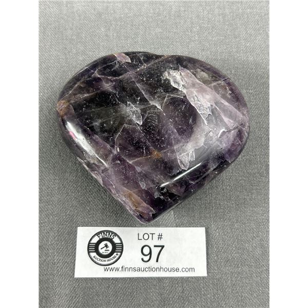 3" x 3.5" Amethyst Heart